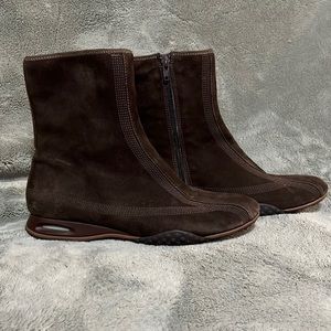 Cole Haan Nike Air Brown Suede Short Boots